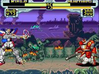 une photo d'Ã©cran de Mobile Suit Gundam Wing - Endless Duel sur Nintendo Super Nes